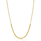 ZINZI gold plated zilveren jasseron ketting met bolletjes schakels (2,5mm breed) in het midden 40-45cm ZIC2640G