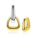 16mm ZINZI goldplated zilveren oorbedels in een luxe tasvorm ZICH2805G (zonder oorringen)