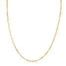 80cm ZINZI gold plated zilveren figaro ketting ZILC-F80G