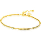 ZINZI gold plated zilveren ronde slangen armband (2mm breed) 17-21cm ZIA2849G