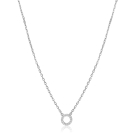 ZINZI zilveren ketting met open rondje (7,5mm) bezet met witte zirconia's 40-45cm ZIC2550