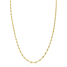 ZINZI gold plated zilveren ketting met glinsterende gedraaide schakels 1,9mm breed 43-45cm ZIC2585G
