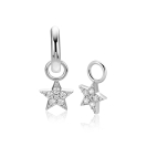 8,5mm ZINZI zilveren oorbedels fonkelende ster ZICH2138 (zonder oorringen)