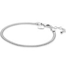 ZINZI zilveren platte slangen schakel armband (2,8mm breed) 18-21cm ZIA2847