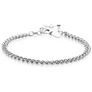 ZINZI zilveren massieve gourmet armband 4,3mm breed 17,5-21cm ZIA2851
