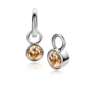 NOVEMBER oorbedels zilver met geboortesteen geel citrien zirconia (excl. oorringen)
