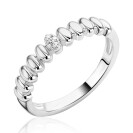 ZINZI zilveren ring met sierlijk gladde ovalen, waarbij de middelste is bezet met witte zirkonia’s ZIR2876