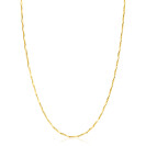 ZINZI gold plated zilveren schakel ketting met glinsterende pijlvormige schakels 1,5mm breed 42-45cm ZIC2414G