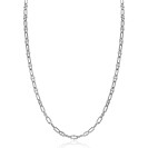 ZINZI zilveren ketting met paperclip schakels 4mm, gedecoreerd met speelse bolletjes 42-45cm ZIC2586