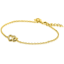ZINZI gold plated zilveren armband met verbonden hartjes, witte zirkonia's 17-19cm ZIA2493Y