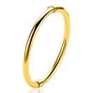 ZINZI gold plated zilveren bangle armband glad 5mm ronde buis en luxe scharniersluiting ZIA2754G