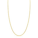 ZINZI gold plated zilveren organisch gedraaide schakel ketting (1,8mm breed) 42-45cm ZIC2843G