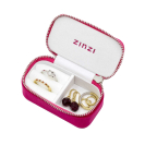 Zinzi opberg etui in roze suède met ritssluiting, handig formaat ETUI-PINK