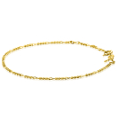 ZINZI Gold 14 karaat gouden figaro armband 1,5mm breed ZGA294