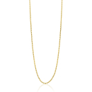 45cm ZINZI Gold 14 krt gourmet ketting 0,8mm breed, ideaal om je hanger aan te bevestigen ZGLG45-08