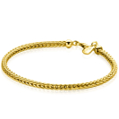 ZINZI gold plated zilveren schakelarmband vossenstaart 3.0mm breed ZIA1124G