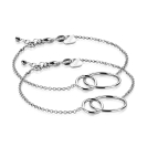 Zinzi set van 2 zilveren armbanden ronde vormen 16-19cm ZIA1278-SET