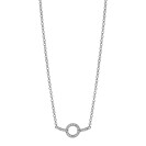 Zinzi zilveren ketting strak rond design wit 42-45cm ZIC1063 