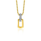 ZINZI gold plated zilveren ovale hanger 16mm met luxe hangoog bezet met witte zirconia's ZIH2297 (zonder collier)