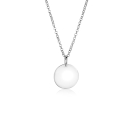 15mm ZINZI zilveren hanger glad rond plaatje voor gravure ZIH2345-15 (zonder collier)