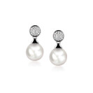 Zinzi zilveren pareloorknoppen wit ZIO1151 