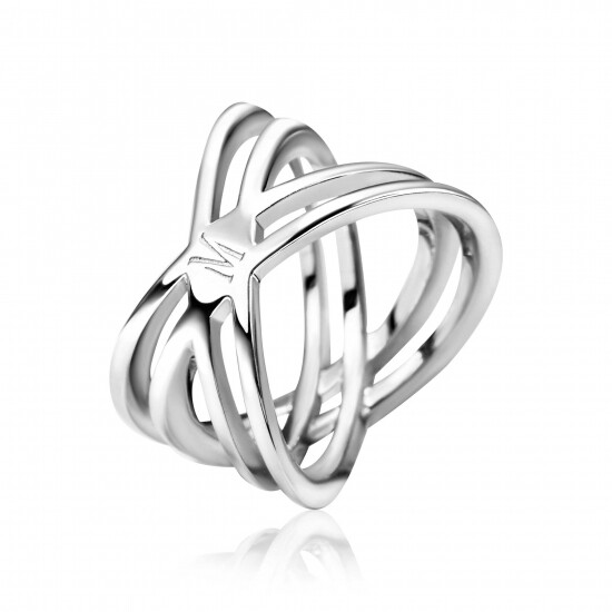 Mart Visser by ZINZI zilveren fantasie ring glad 19mm MVR12
C
