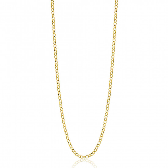 ZINZI Gold 14 krt gouden jasseron ketting 2,2mm breed 43-45cm ZGC441
