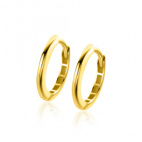 14,5mm ZINZI Gold 14 krt gouden oorringen 14,5mm met smalle ronde buis 1,9mm. Met luxe klapsluiting ZGO434