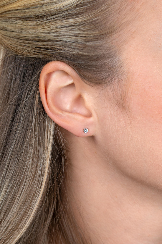 2,5mm ZINZI Gold 14 krt gouden oorstekers met ronde witte zirconia in zespootchaton ZGO562