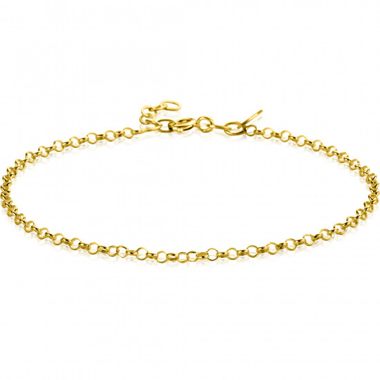 ZINZI Gold 14 krt gouden jasseron armband 2,2mm breed 18-20cm ZGA441
