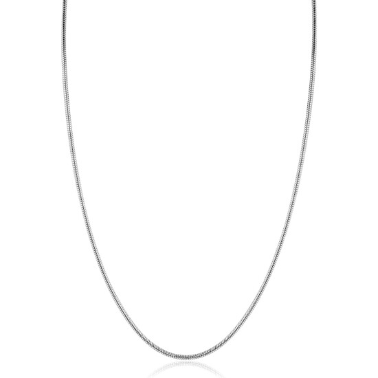 ZINZI zilveren ronde slangen ketting (1,6mm breed) 42-45cm ZIC2848