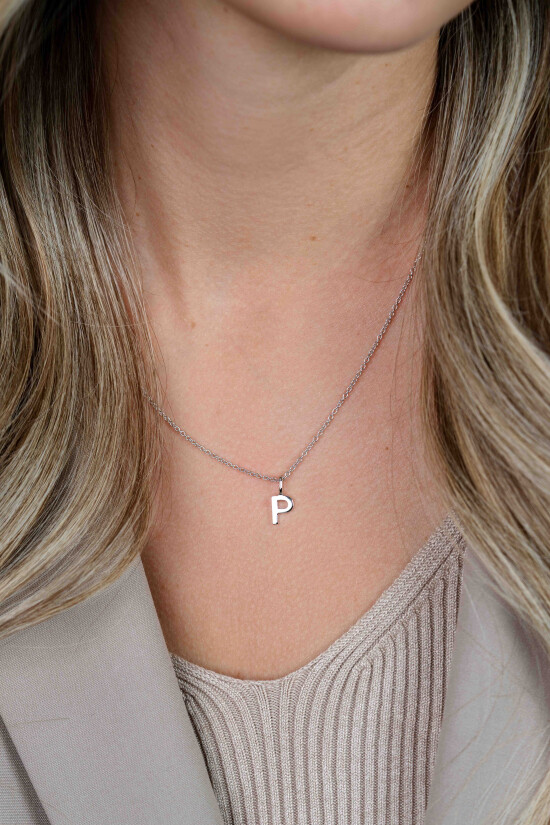 ZINZI zilveren letter hanger P ZIH2140P