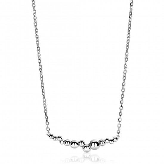 ZINZI zilveren ketting glad bol 45cm ZIC1763
