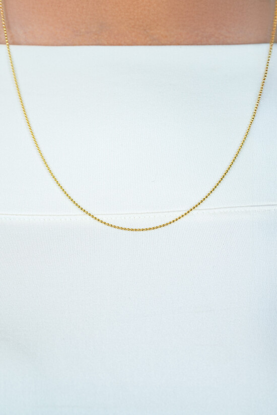60cm ZINZI zilveren bolletjes ketting geel verguld ZILC-B60G