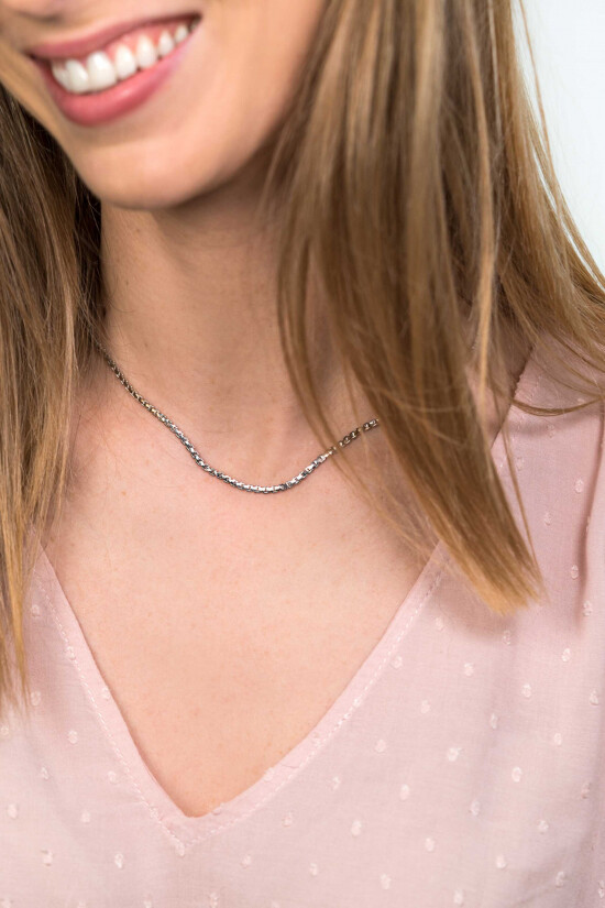 ZINZI zilveren schakelcollier venetiaans 2,5mm breed 45cm ZIC1926