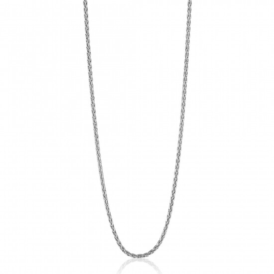 70 cm ZINZI zilveren palmier ketting ZILC-P70