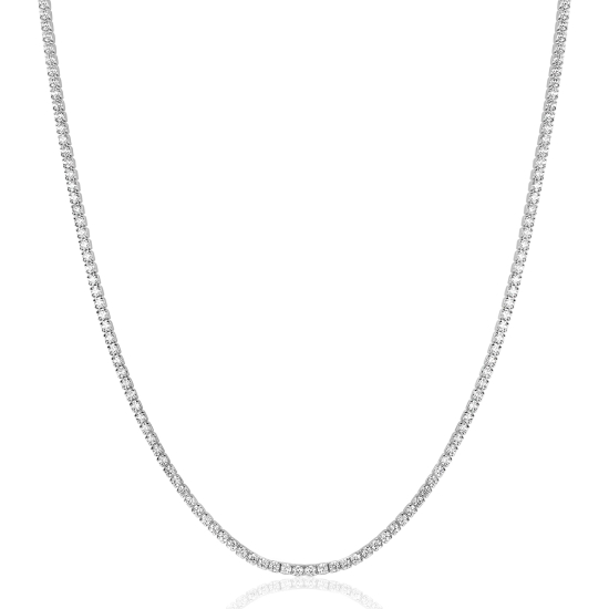 ZINZI zilveren tennis collier 45cm met rijzetting witte zirconia's 1,7mm breed ZIC2794