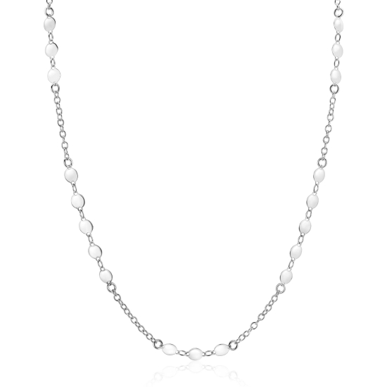 ZINZI zilveren ketting met gladde ronde elementen 4mm 42-45 cm ZIC-BF151
