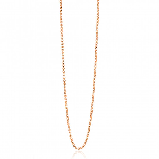 60cm ZINZI zilveren jasseron ketting rosé verguld ZILC-J60R