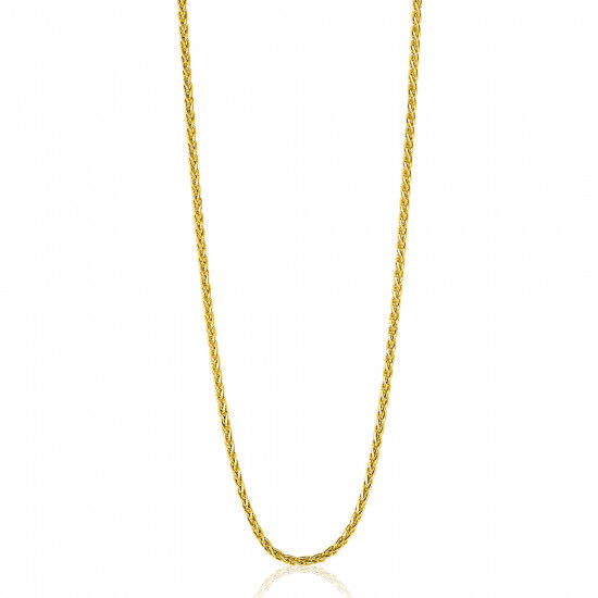 70 cm ZINZI zilveren palmier ketting geel verguld ZILC-P70G