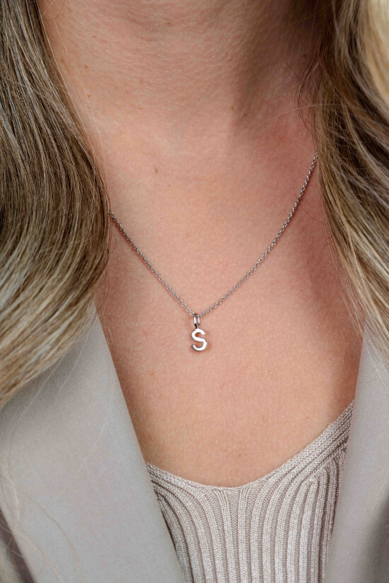 ZINZI zilveren letter hanger S ZIH2140S