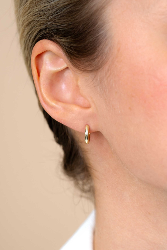 ZINZI zilveren oorringen geel verguld 12 x 2mm ZIO194G