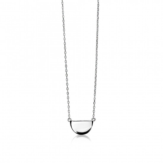ZINZI zilveren ketting halve maan 40-42cm ZIC1394