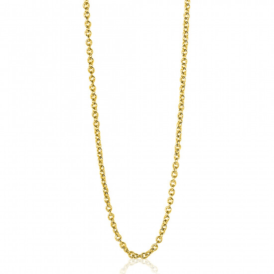 42cm ZINZI gold plated zilveren anker ketting ZILC-A42G