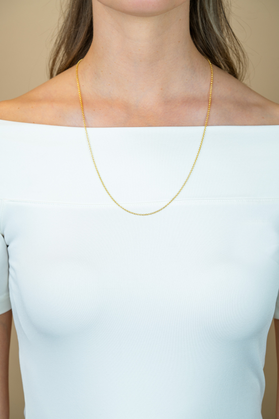 60cm ZINZI zilveren jasseron ketting geel verguld ZILC-J60G