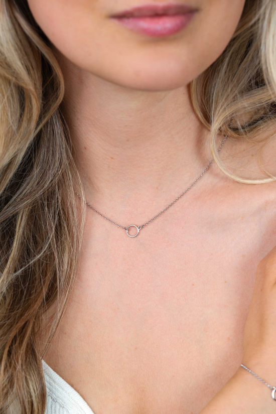 ZINZI zilveren ketting met open rondje 40-45cm ZIC2523