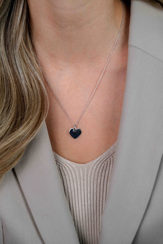 15mm ZINZI zilveren hanger glad hart voor gravure ZIH2346-15 (zonder collier)