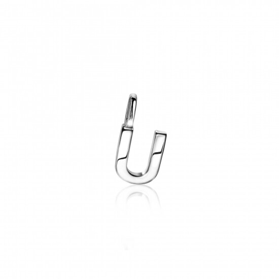 ZINZI zilveren letter hanger U ZIH2140U