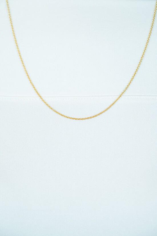 42cm ZINZI gold plated zilveren anker ketting ZILC-A42G