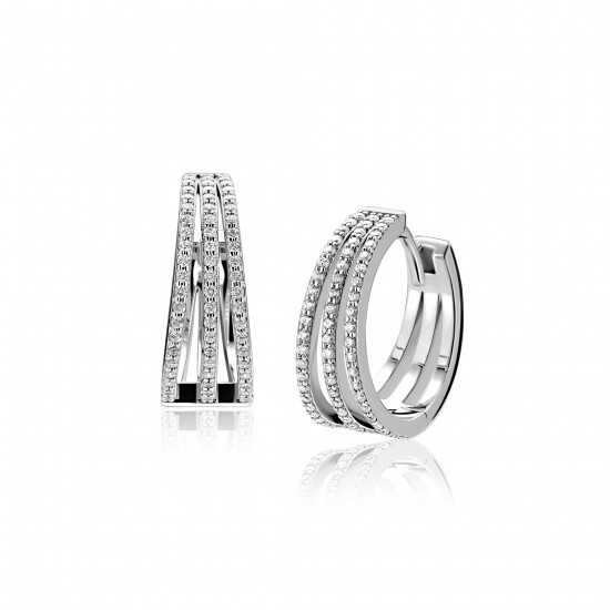 18mm ZINZI zilveren  multi-look oorringen met luxe scharniersluiting 7mm breed ZIO2727L